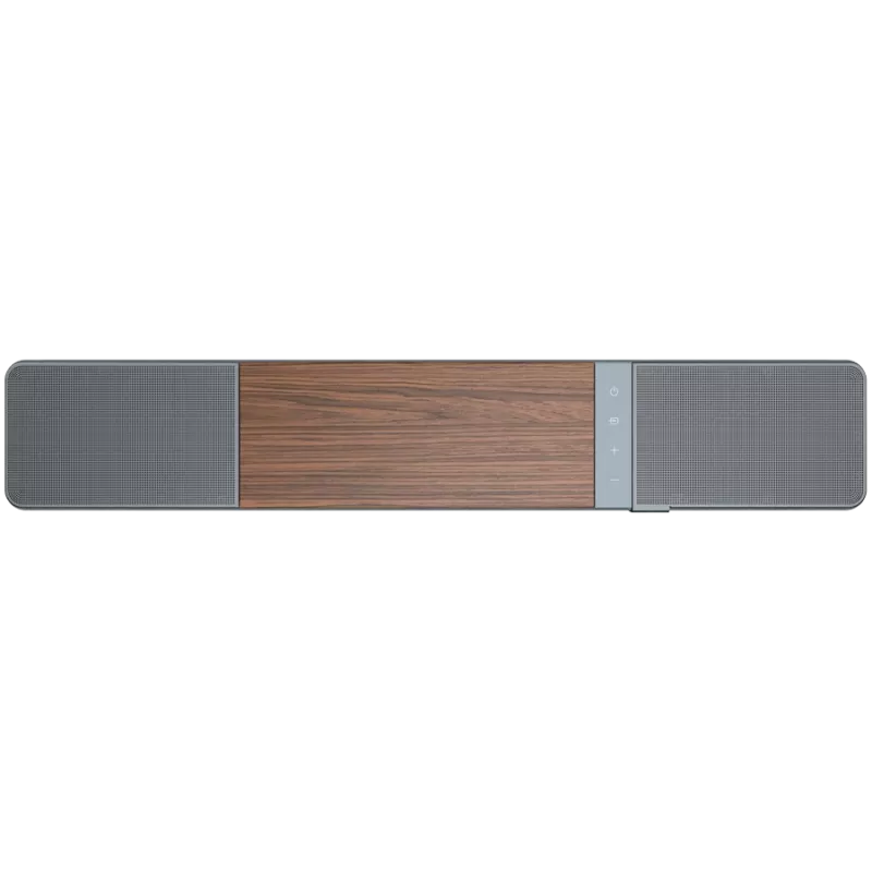 Skaņas josla KLIPSCH Flexus CORE 100 — 2.1 kanāli, 100 W, iebūvēts zemfrekvences skaļrunis, Grey/Walnut