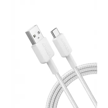 USB kabelis Anker 322 1,8 m USB-A uz USB-C Balts