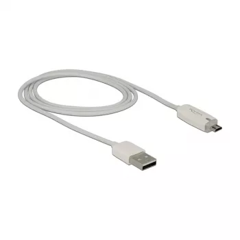 USB kabelis DeLOCK 1m USB 2.0 USB A Micro-USB B Balts
