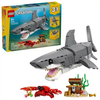 LEGO CREATOR 3 IN 1 31381 Briesmīgā haizivs ar dārgumu lādi