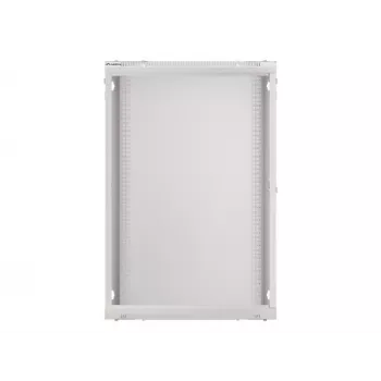 Lanberg sienas montāžas sadales skapis 19'' 18U 600x450mm pelēks (stikla durvis)