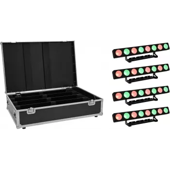 LED paneļa gaisma EUROLITE PMB-8 COB QCL 30W — komplekts 4 gab.