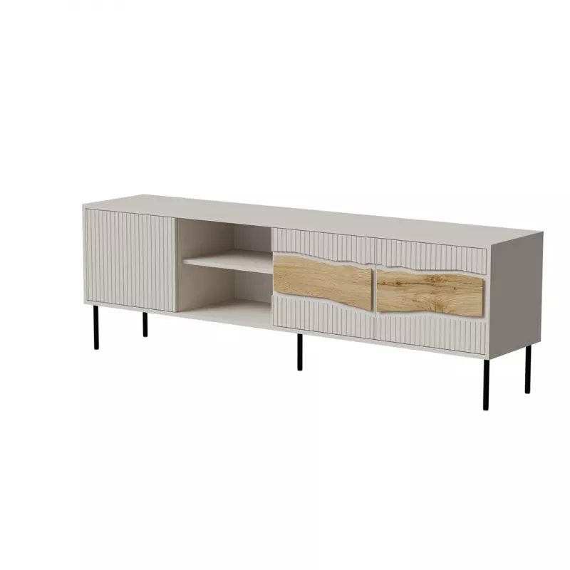 TV skapis cama meble INSERTO 3D1W 190x40x62 cm kašmira apdare ar LED