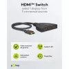HDMI pārslēdzējs 3:1 (4K @ 60Hz), GOOBAY, melns, 55cm kabelis