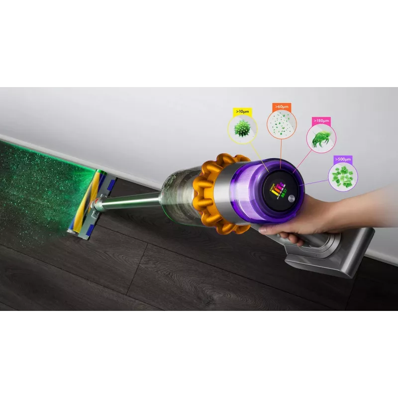 Dyson V15 Detect Absolute bezvadu rokas putekļsūcējs Niķelis, Dzeltens 446986-01