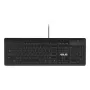Vadu pilnizmēra tastatūra ASUS KU100 Melna, igauņu izkārtojums, USB Type-A, 2 m kabelis