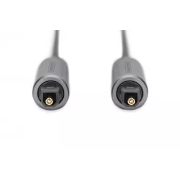 Digitus Toslink optiskais audio kabelis 3 m, vīriešu-vīriešu, zeltīti kontakti