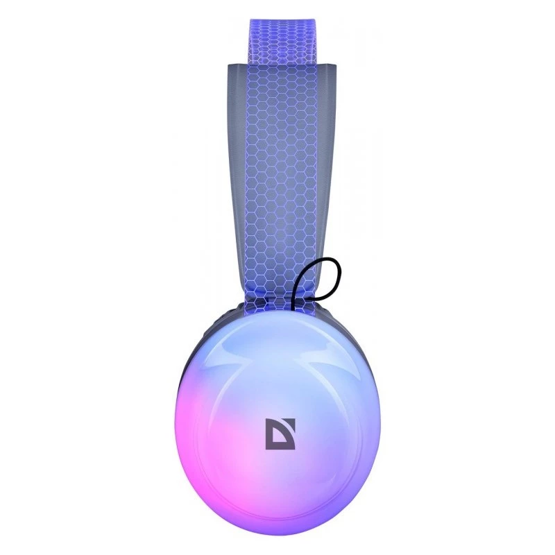 Defender FreeMotion B651 63651 bezvadu austiņas, uzliekamas uz ausīm, Bluetooth 5.3, RGB fona apgaismojums, 20–20000 Hz, 105 dB, USB-C, AUX, baltā krāsā