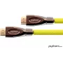 PYTHON Anschlusskabel High-Speed-HDMI mit Ethernet 4K2K / UHD - AKTIV (Redmere Chipsatz) - OFC - Nylongeflecht gelb - 30m - PYTHON Series