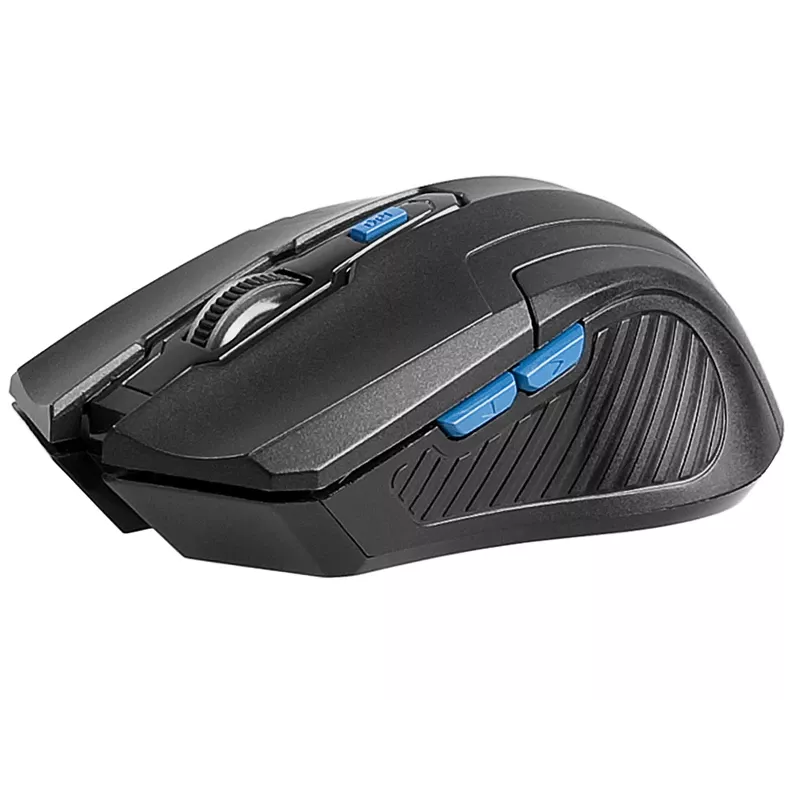 Tracer Fairy bezvadu optiskā pele - 6 pogas - 2.4 GHz - USB uztvērējs - Melna