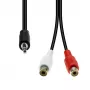 Audio kabelis ProXtend 3-pin XLR (vīrišķais) uz 2× RCA (sieviešu) M32XRCAF-002, nesabalansēts stereo, 0,2 m