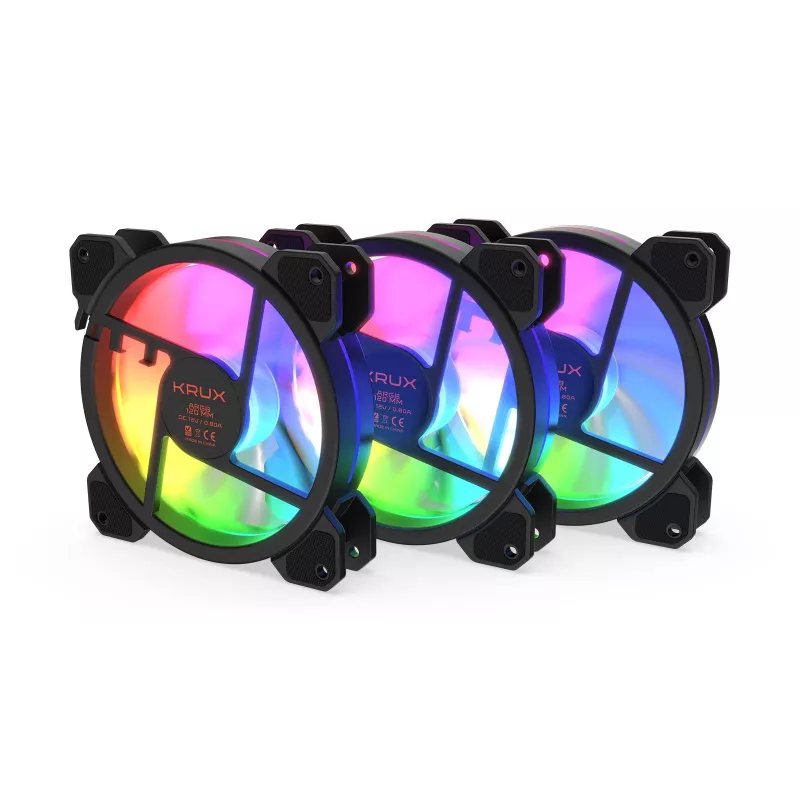 KRUX Lunar 120 ARGB 3-Pack korpusa ventilatori