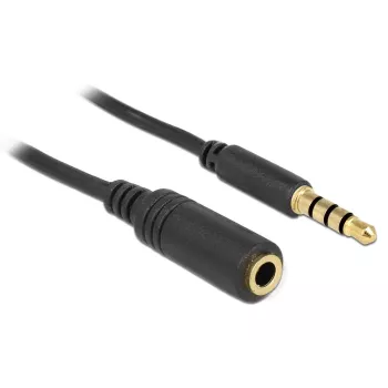 Audio pagarinātāja kabelis DeLOCK 84668 3m 3.5mm Melns