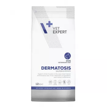 VET EXPERT Veterinary Diet Dermatosis Dog Salmon & Potato - sausa suņu barība - 12 kg