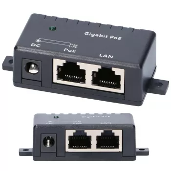Gigabitu PoE Inžektors Extralink 1 Ports, 1x 1000 Mb/s RJ45, Kubs