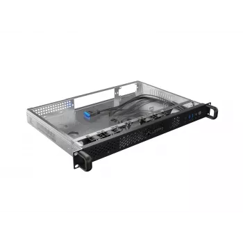 Rack šasija Lanberg SC01-3001-10B 1U Melna 4 Ventilatori