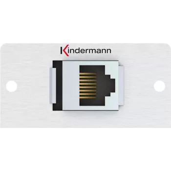 Kindermann Konnect 50 alu - Modulārais Faceplate-Snap-In - RJ-45 (7444000827)