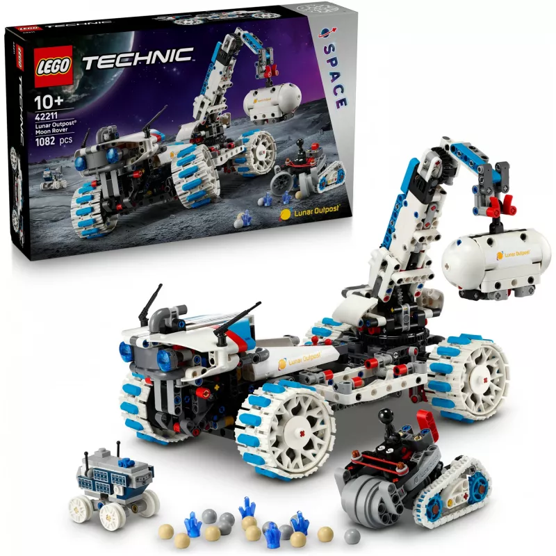 LEGO Technic 42211 Mēness roveris – būvēšanas komplekts, 1082 gab., modulāra konstrukcija, 130×310×190 mm