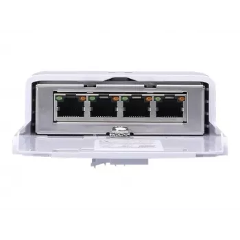 Slēdzis UBIQUITI NanoSwitch Gigabit Ethernet PoE, 4x Gigabit RJ-45, 4x PoE porti, 36W budžets, 24V DC