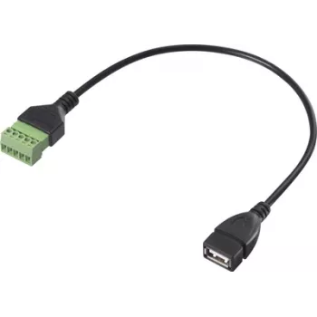 Renkforce USB 2.0 adaptera kabelis [1x 2.0 A ligzda - 1x skavas savienojums] RF-6443968 30 cm