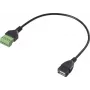 Renkforce USB 2.0 adaptera kabelis [1x 2.0 A ligzda - 1x skavas savienojums] RF-6443968 30 cm