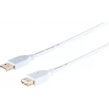 USB pagarinātāja kabelis ShiverPeaks 77123-W — A vīriņš uz A mātīti, High Speed USB 2.0