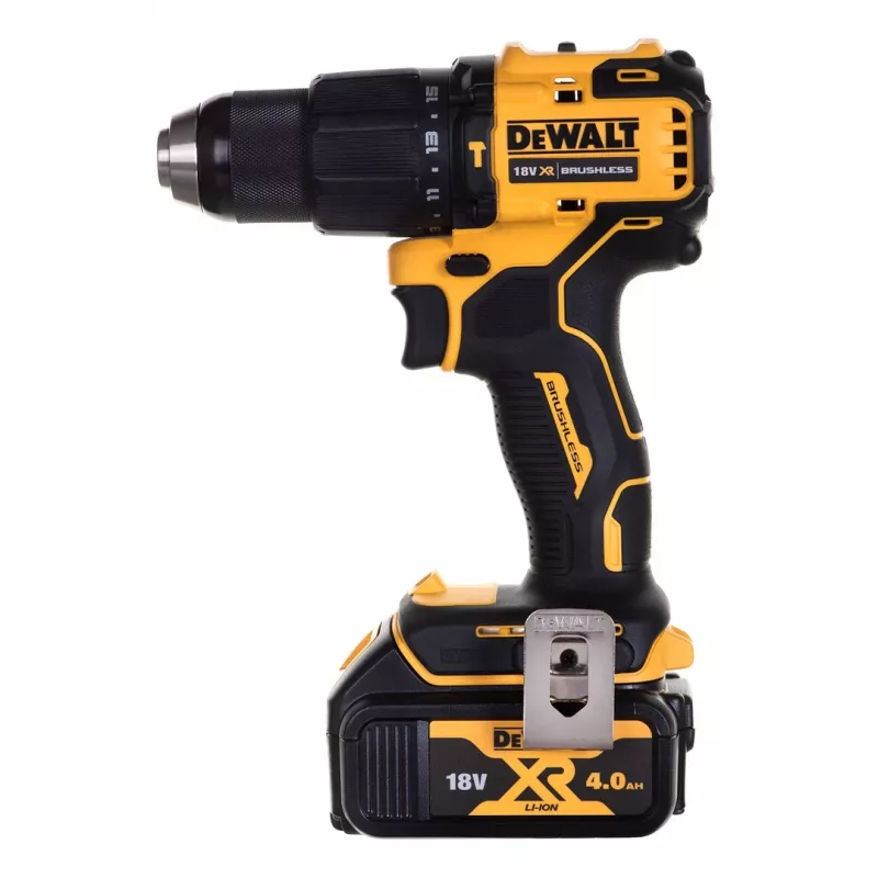 Bezvadu instrumentu komplekts DeWalt DCK2062M2T — 18V, urbjmašīna DCD709 + triecienskrūvgriezis DCF809 1/4 collu, 2×4,0Ah akumulatori, TSTAK II kaste