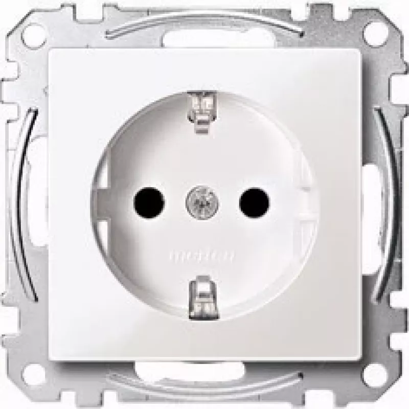Kontaktligzda Merten MEG2300-0325 — CEE 7/3, 250 V, 16 A, balta, termoplastmasas korpuss