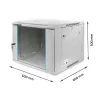 Rack skapis QOLTEC 19 collu 9U 600x500x600 sienas vai grīdas montāžas serveru korpuss