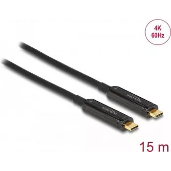 Aktīvs optiskais USB-C video kabelis DeLOCK 84104 4K 60 Hz 15 m