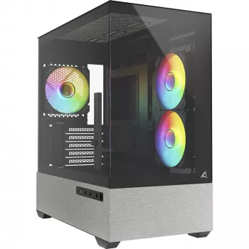 Sharkoon MK7 ARGB mATX korpuss ar 2x stikla paneļiem