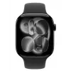 Apple Watch Series 11 GPS+Cellular 46mm Jet Black Alumīnija Korpuss ar Melnu Sporta Siksniņu M/L