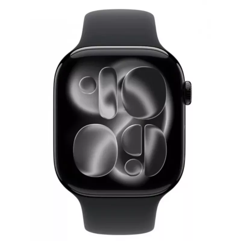 Apple Watch Series 11 GPS+Cellular 46mm Jet Black Alumīnija Korpuss ar Melnu Sporta Siksniņu M/L