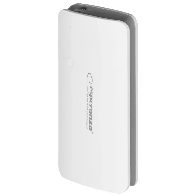 Pārnēsājamais lādētājs Esperanza EMP106WE Radium — 8000 mAh, 3 ierīču izvads, Micro-USB ieeja, 5V/2A un 5V/1.5A/1A izvadi, pelēks
