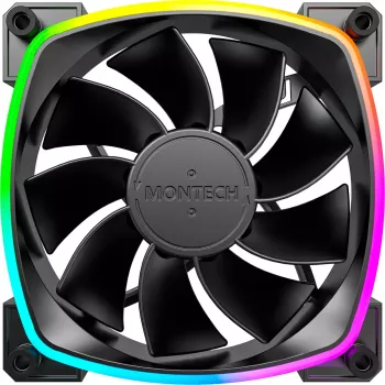 Montech RX120 PWM 12 cm ventilators Melns 720-1760 RPM Rifle gultnis