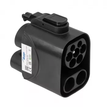 Akyga AK-SC-E19 elektroauto uzlādes adapteris CCS2–CCS1, DC 1000 V / 250 A, 250 kW, melns