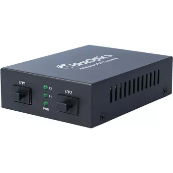 BlueOptics BLMC011-011 10 Gigabit Ethernet mediju pārveidotājs, 2x SFP+, iekļauts SFP+ SR 850 nm un LR 1310 nm
