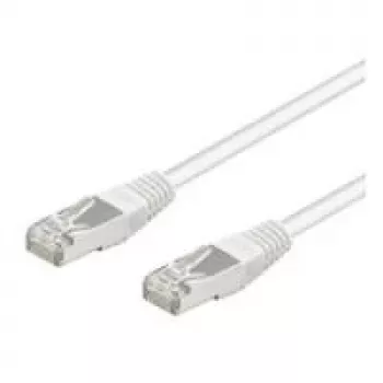 Wentronic Goobay CAT 5e Patch Kabelis, SF/UTP, Balts, 1 m - CCA vara maisījums (93479)