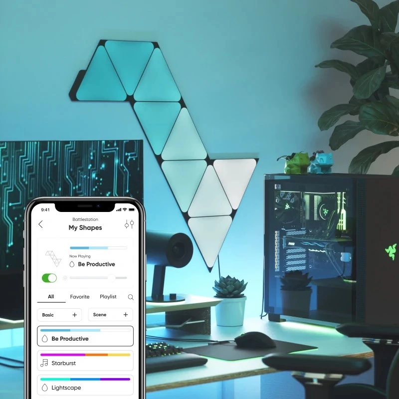 Nanoleaf NL48-1101TW-10PK viedais apgaismojums viedais panelis Wi-Fi