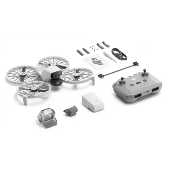 Drone DJI Flip 4 rotori, 48 MP kamera, 3840×2160 video, 3110 mAh akumulators, Melns/Balts