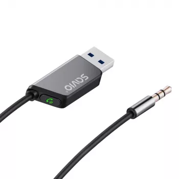 Savio TR-16 Bluetooth raidītājs AUX adapteris ar brīvroku funkciju, Bluetooth 5.3, Google Assistant/Siri