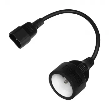 Savio CL-180 strāvas adaptera kabelis IEC C14 uz CEE 7/5, 15 cm