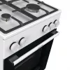 Brīvi stāvoša gāzes plīts ar cepeškrāsni Gorenje GG5A10WFFM — 4 degļu virsma, 70 L cepeškrāsns, emaljēta virsma, balta