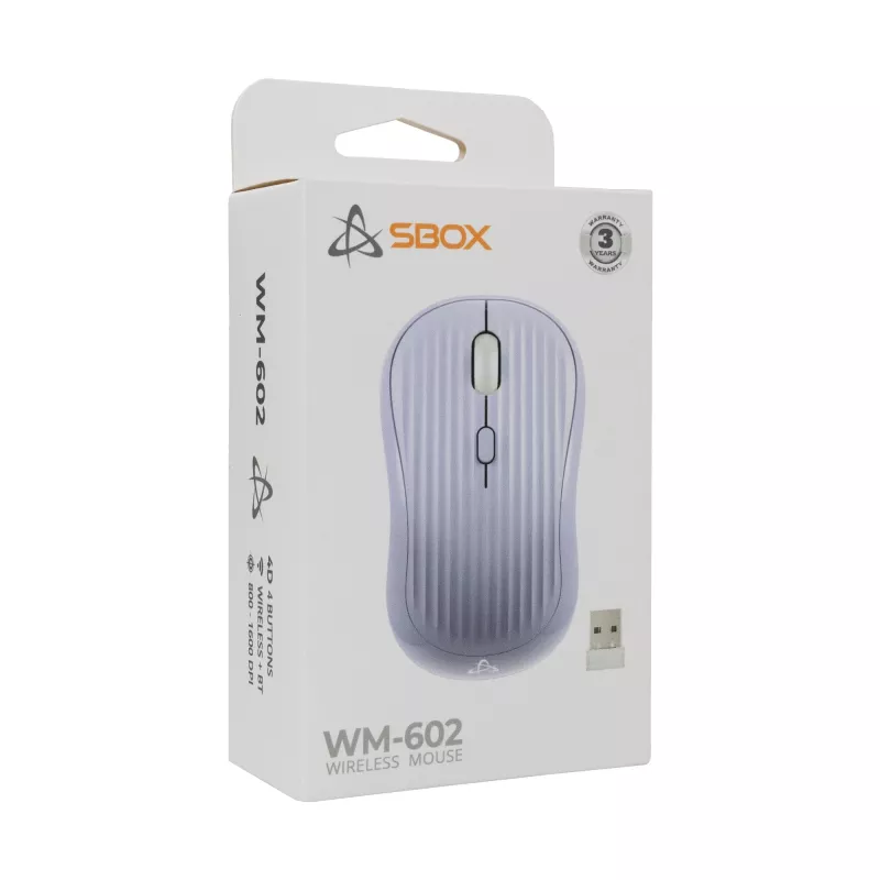 Sbox WM-602 Purple Wireless bezvadu pele ar trackball