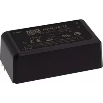 Strāvas adapteris/invertors Mean Well MPM-30-24, 30 W, 24 V izeja, 80–264 V ieeja