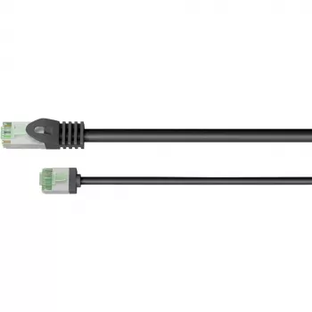 Goobay Ultra-Flexible CAT 8.1 Patch Cable slim U/FTP melns - īpaši īss spraudnis 99.9% (74353)