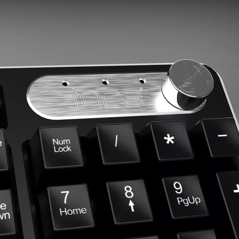Inca IWS-549U Bezvadu tastatūras un peles komplekts, biroja RF, USB, QWERTY turku, melns