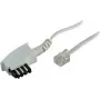Telefona kabelis S/CONN TAE-F spraudnis Western 6/4 universāls balts 6 m - ShiverPeaks