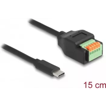 DeLOCK USB 2.0 kabelis USB Type-C vīrišķais uz spaiļu bloka adapteri 15 cm