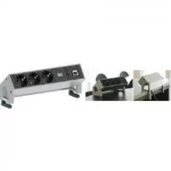 Bachmann DESK 2 strāvas pagarinātājs 3x Schuko 1x CAT6 1x USB 3.0 1,5 m